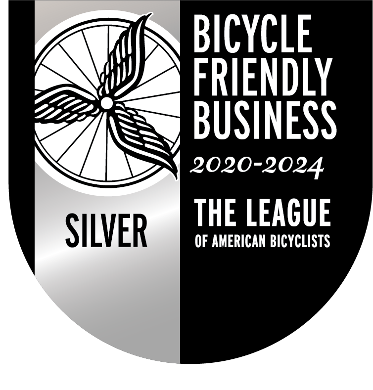 Bicycle Friendly Business logo; reads 2020-2024, from the League of American Bicyclists