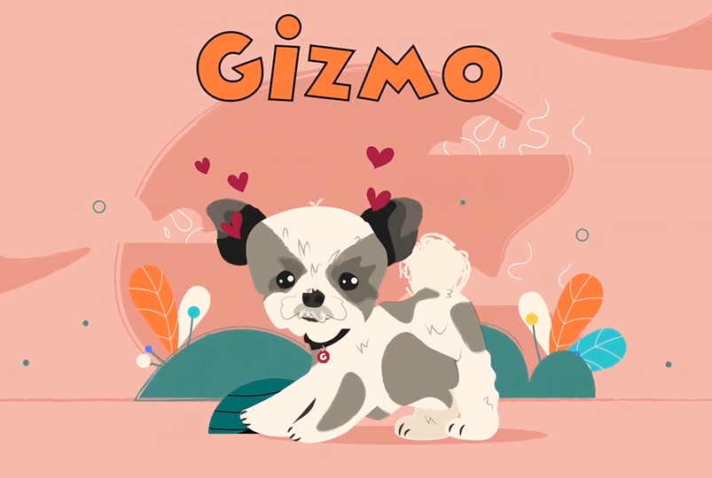 An animated cartoon of Gizmo