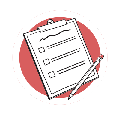 Checklist icon representing original scripting and animation for training by Next Day Animations